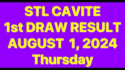 stl cavite result today 1st draw